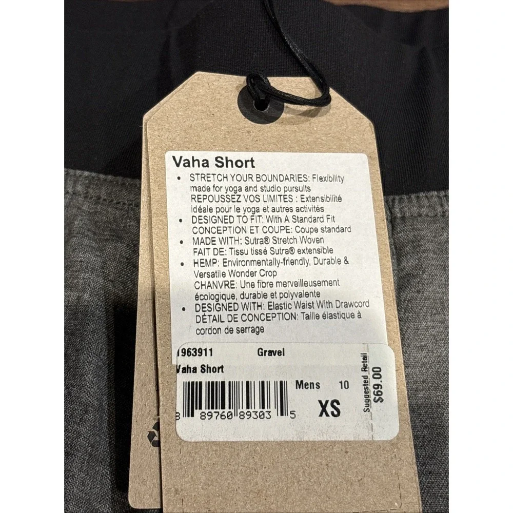Prana Vaha Shorts Mens Size Xs Drawstring Waist Hemp Cotton Blend Faded Stretch